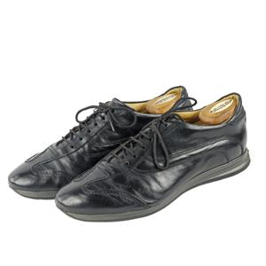 NEW Mercanti Fiorentini Italy Black Leather Woven Fabric Derbys 8M Dress Shoes Mercanti Fiorentini | Shoes | Mercanti Fiorentini Mens  main image 3