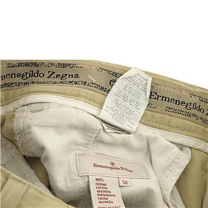 ERMENEGILDO ZEGNA Beige 100% Soft Cotton Khaki / Chino Pants 35 x