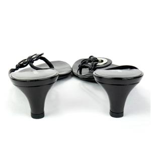 NEW BURBERRY Sz. 40 EU 10 US Strappy Thong Heels Sandals Black