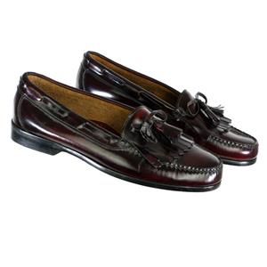 Worn 2x COLE HAAN Tassel Loafers Burgundy Sz. 10 E Genuine