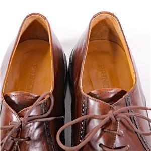 Worn 2x PRINCIPE Oxfords Dress Shoes Woven Sz. 13 M Brown 