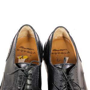 Worn 2x SANTONI NUVOLA Oxfords Dress Shoes Sz. 7.5 D Black  display picture 3