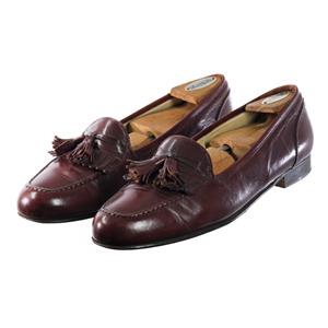 Vintage Bragano Cole Haan Burgundy Leather Dress Shoes Men 9W Tassel Loafer Ital Vintage Men main image 3