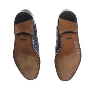 Mezlan Carmel Mens Black Woven Leather Tassel Loafers Shoes Made in Spain SZ 11 Mezlan Black Weave Woven Leather Loafers Sz 8.5 Made Spain  main image 3