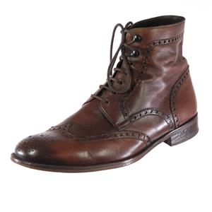 MAGNANNI Ankle Boots Shoes Sz. 11.5 Brown Wingtip Leather  display picture 3