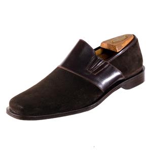 NEW MEZLAN Loafers Dress Shoes Sz. 9 Suede Dark Brown 