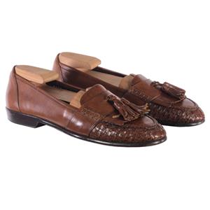 BRAGANO for COLE HAAN Tassel Loafers Shoes Sz. 7 M Woven  display picture 1