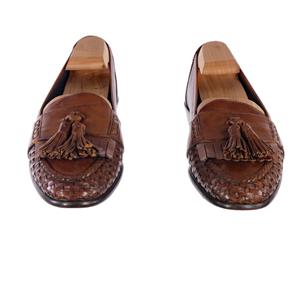 BRAGANO for COLE HAAN Tassel Loafers Shoes Sz. 7 M Woven  display picture 1