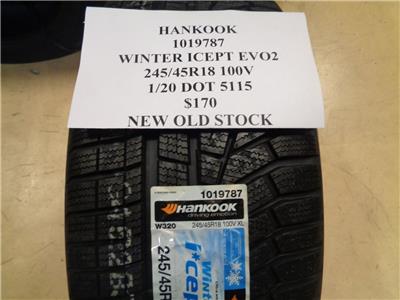 1 Nos Hankook Winter Icept Evo2 245 45 18 100v Tire 1019787 Q9 Ebay