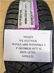 2 NEXEN WINGUARD WINSPIKE 3 P 265 50 20 107T SL TIRES