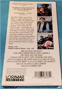 SAM ELLIOTT, KATE CAPSHAW, The Quick and the Dead, VHS (1987