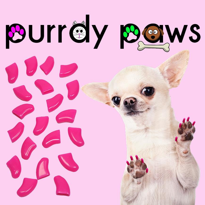 Soft Purrdy Paws Nail Caps for Dog Claws Grooming 6 month supply XTRA ADHESIVE eBay