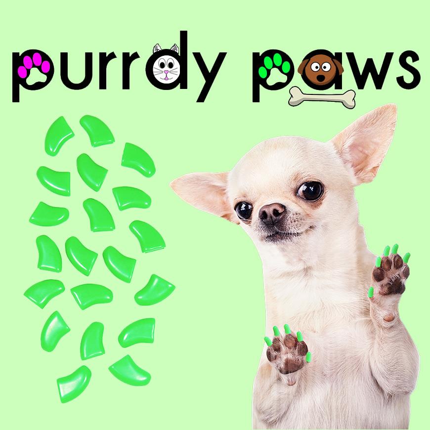 Soft Purrdy Paws Nail Caps for Dog Claws Grooming 6 month supply