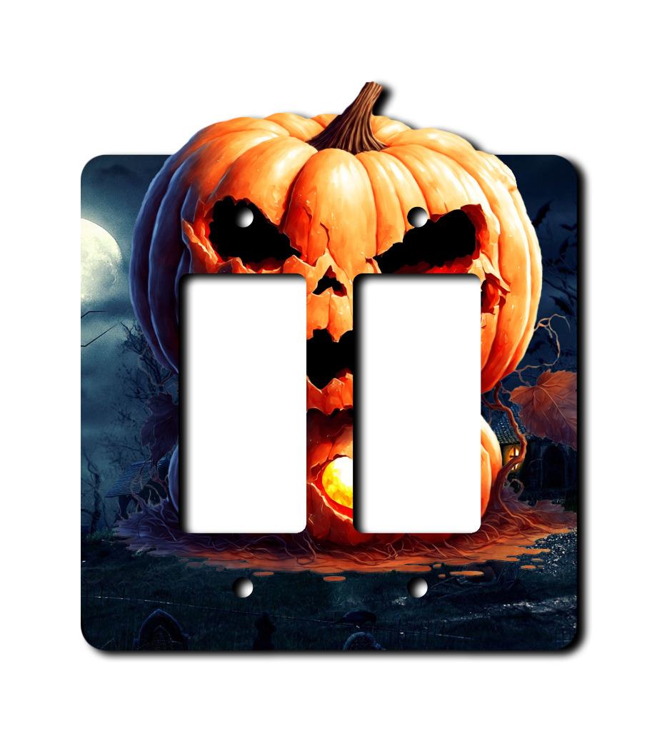 Platos fuera de la pared - Interruptor de calabaza de Halloween aterrador - Cubierta - Placa de pared de paleta - Imagen 8 de 12