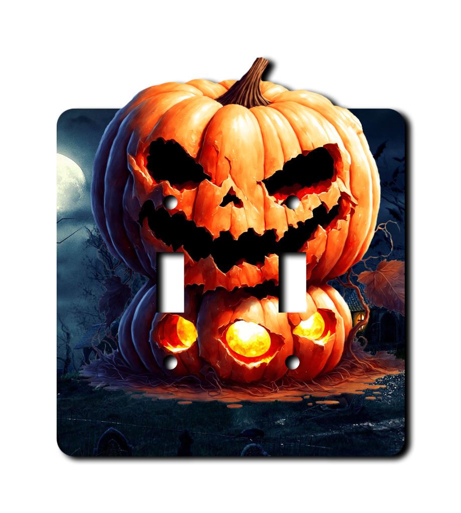 Platos fuera de la pared - Interruptor de calabaza de Halloween aterrador - Cubierta - Placa de pared de paleta - Imagen 6 de 12