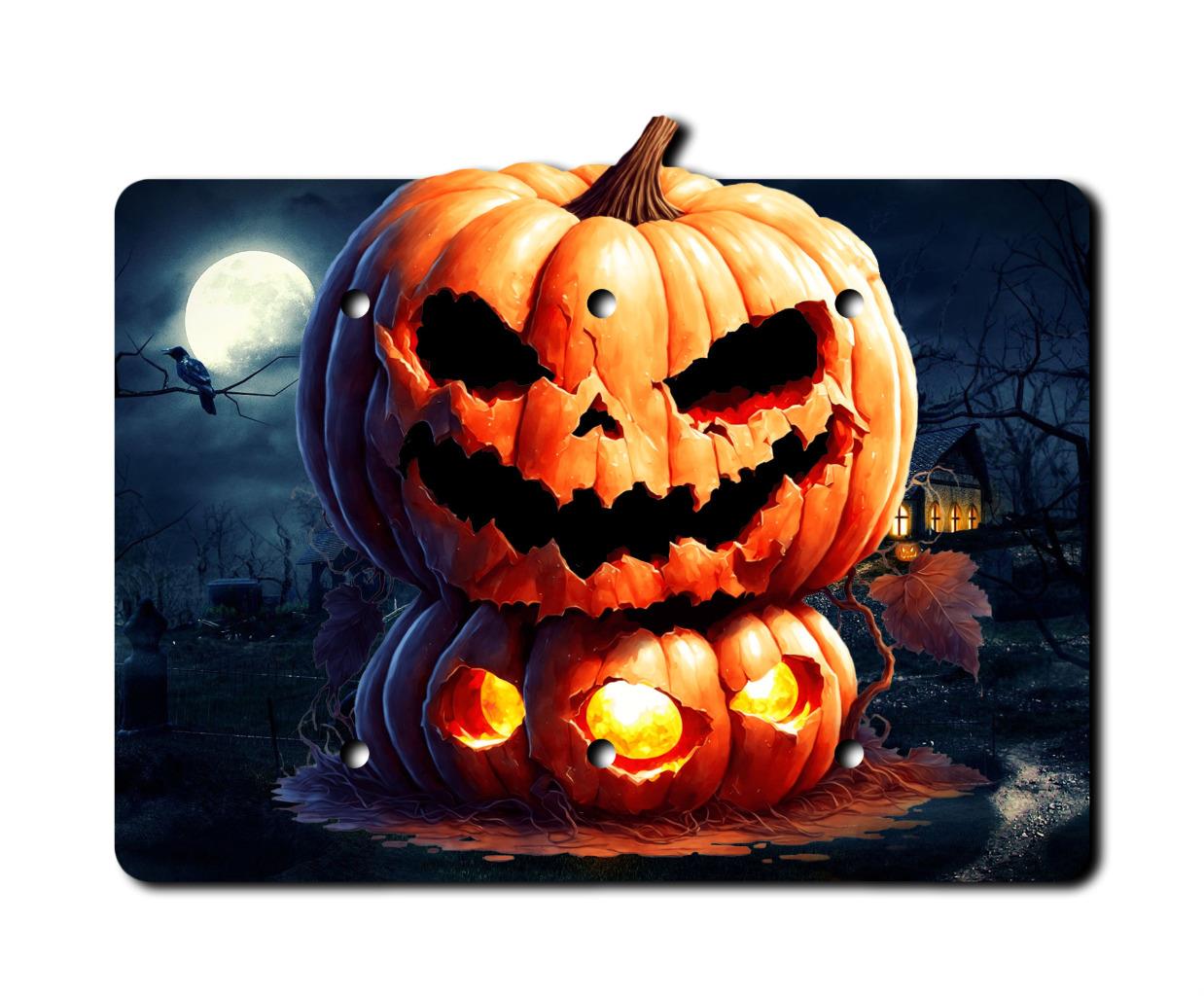 Platos fuera de la pared - Interruptor de calabaza de Halloween aterrador - Cubierta - Placa de pared de paleta - Imagen 12 de 12