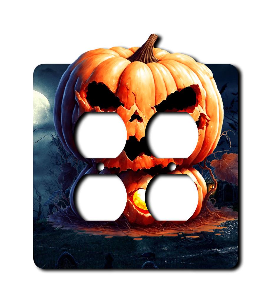 Platos fuera de la pared - Interruptor de calabaza de Halloween aterrador - Cubierta - Placa de pared de paleta - Imagen 7 de 12