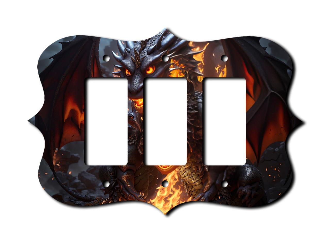 Placas Off The Wall - Interruptor Dark Dragon - Cubierta - Placa de pared de paleta - Imagen 11 de 12