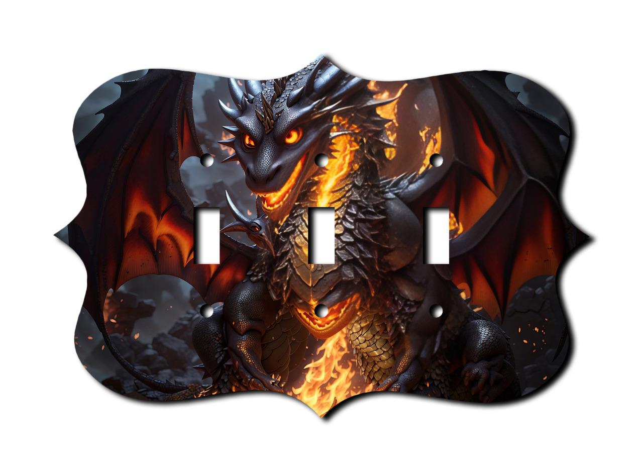 Placas Off The Wall - Interruptor Dark Dragon - Cubierta - Placa de pared de paleta - Imagen 10 de 12