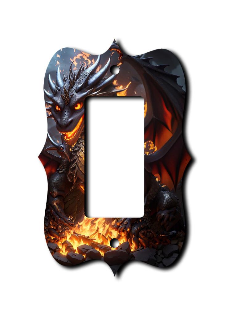 Placas Off The Wall - Interruptor Dark Dragon - Cubierta - Placa de pared de paleta - Imagen 3 de 12