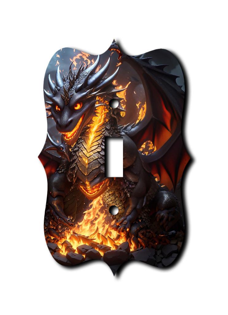 Placas Off The Wall - Interruptor Dark Dragon - Cubierta - Placa de pared de paleta - Imagen 2 de 12