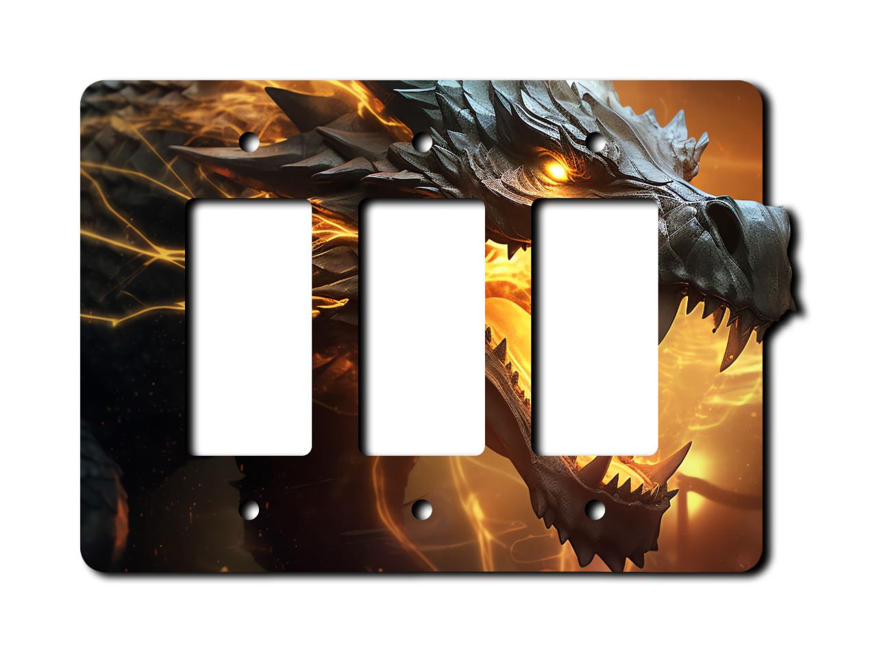 Off The Wall Plates - Black Fire Dragon Switch - Abdeckung - Paddle Wallplate - Bild 11 von 12