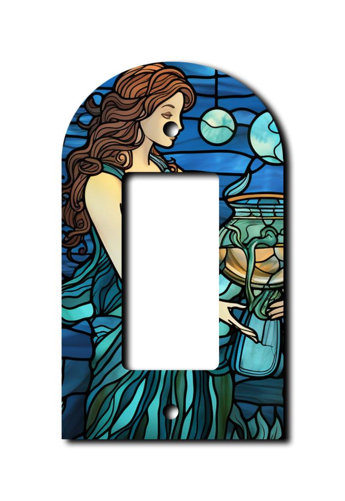 Off The Wall Plates - AQUARIUS ZODIAC Switch - Cover - Paddle Wallplate-image