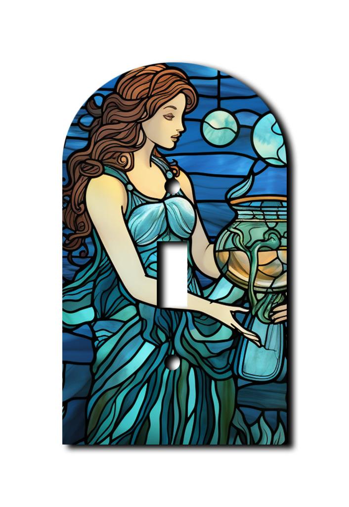 Off The Wall Plates - AQUARIUS ZODIAC Switch - Cover - Paddle Wallplate-image