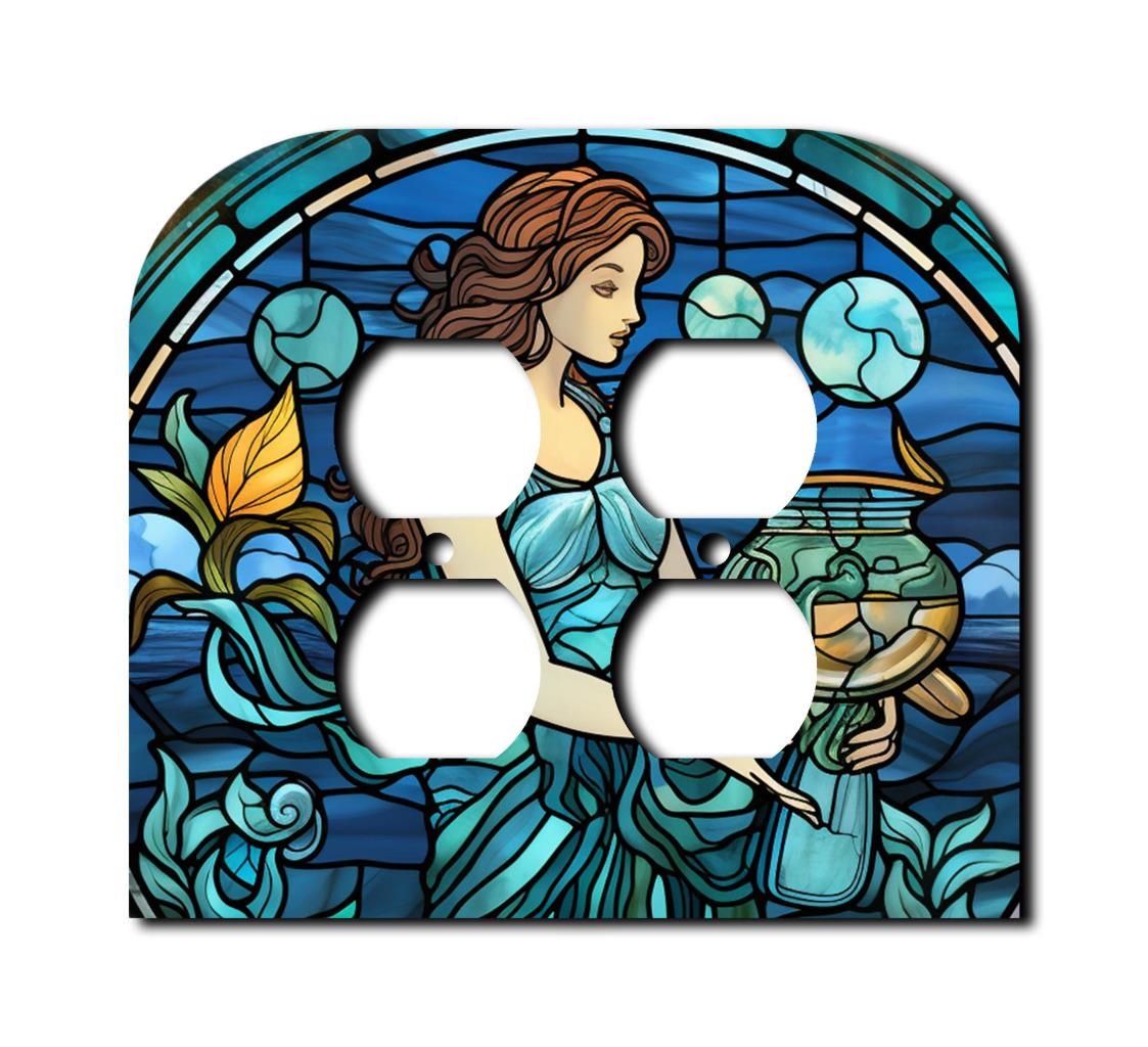 Off The Wall Plates - AQUARIUS ZODIAC Switch - Cover - Paddle Wallplate-image