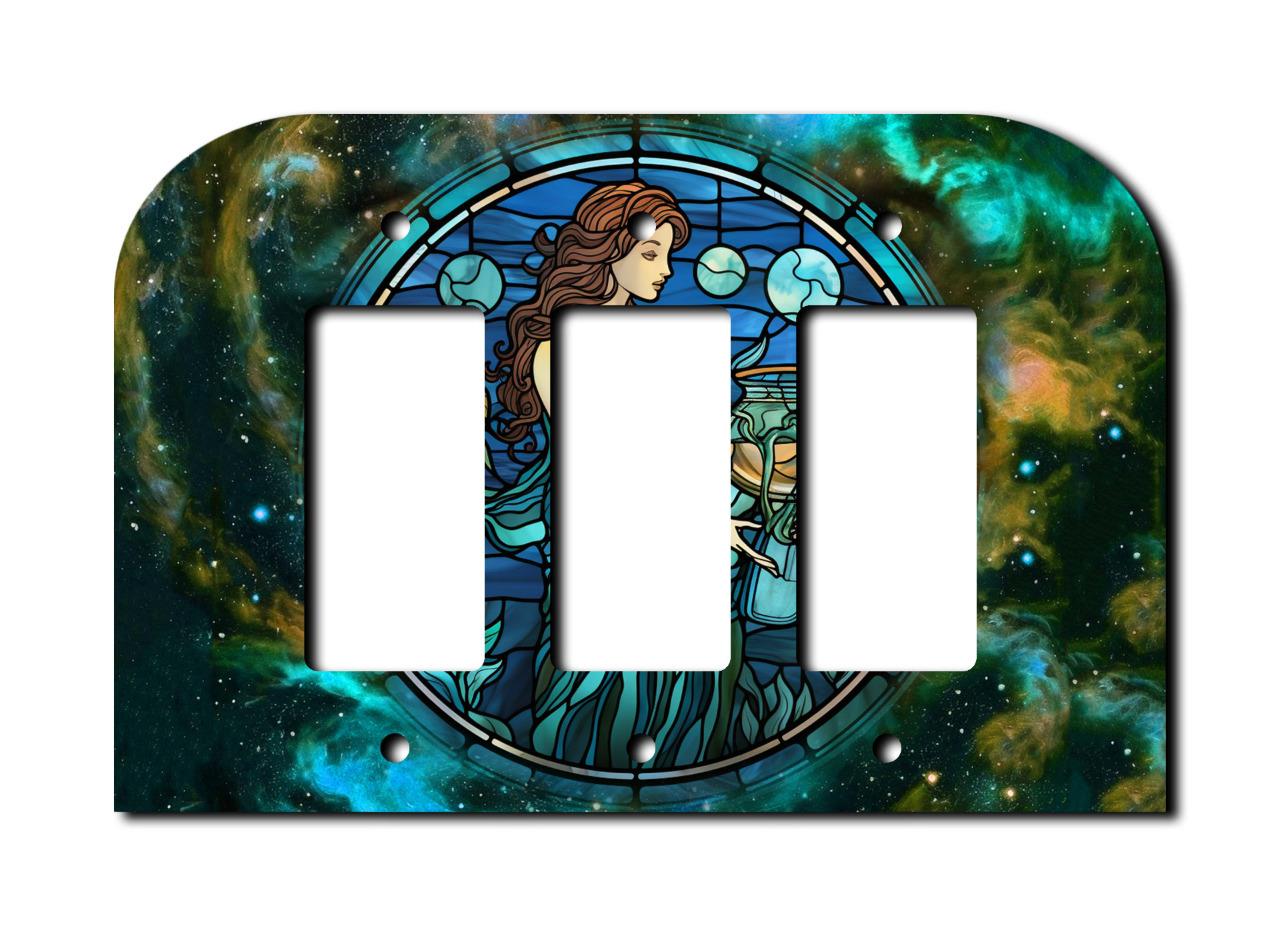 Off The Wall Plates - AQUARIUS ZODIAC Switch - Cover - Paddle Wallplate-image