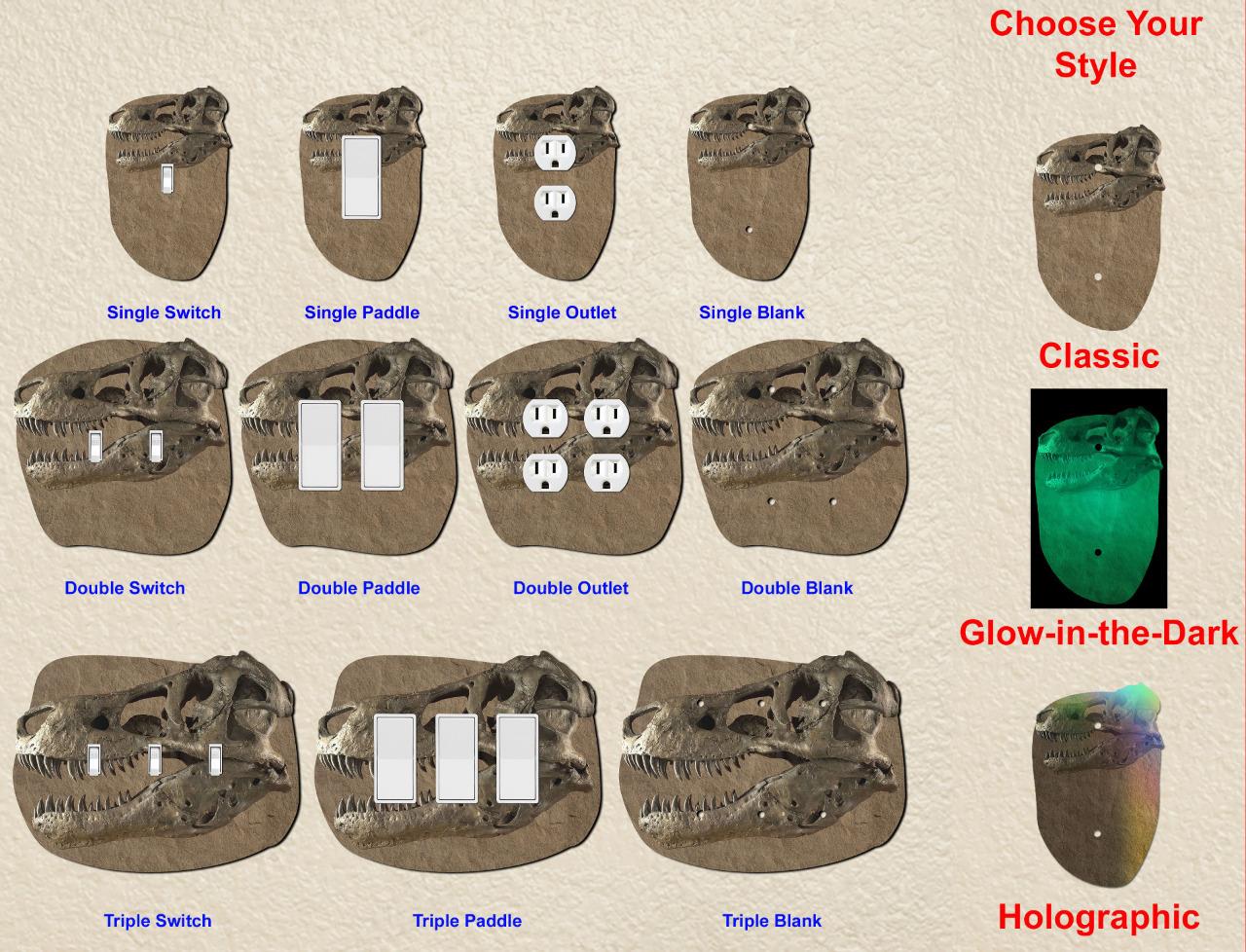 Off The Wall Plates ~ Fossils ~ Outlet - Switch - Cover - Paddle - 1 2 3 Gang - Picture 7 of 8