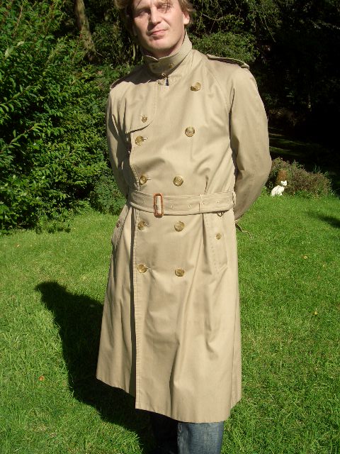 used burberry raincoat