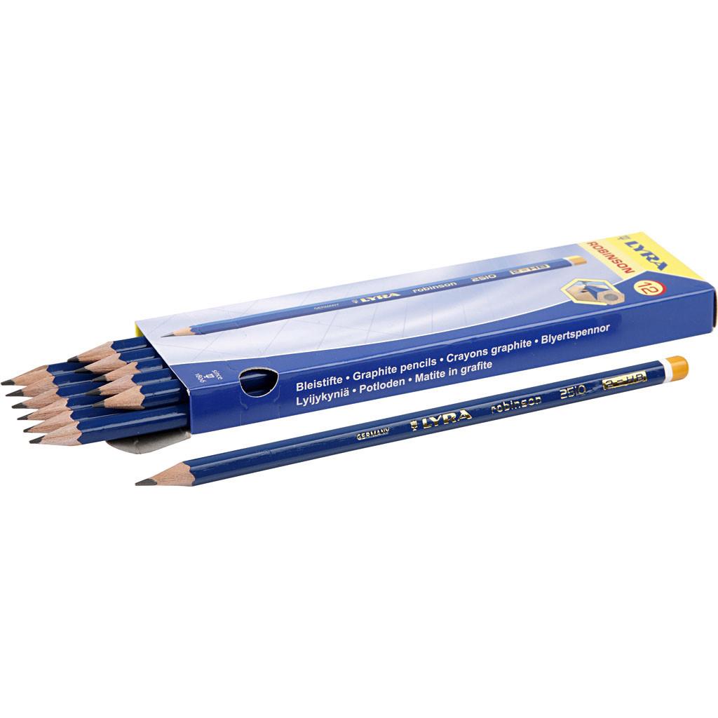 Lyra 12 Groove Graphite Triangular Robinson Pencils D: 6.8 mm Lead:2 mm Grade HB - Picture 13 of 15