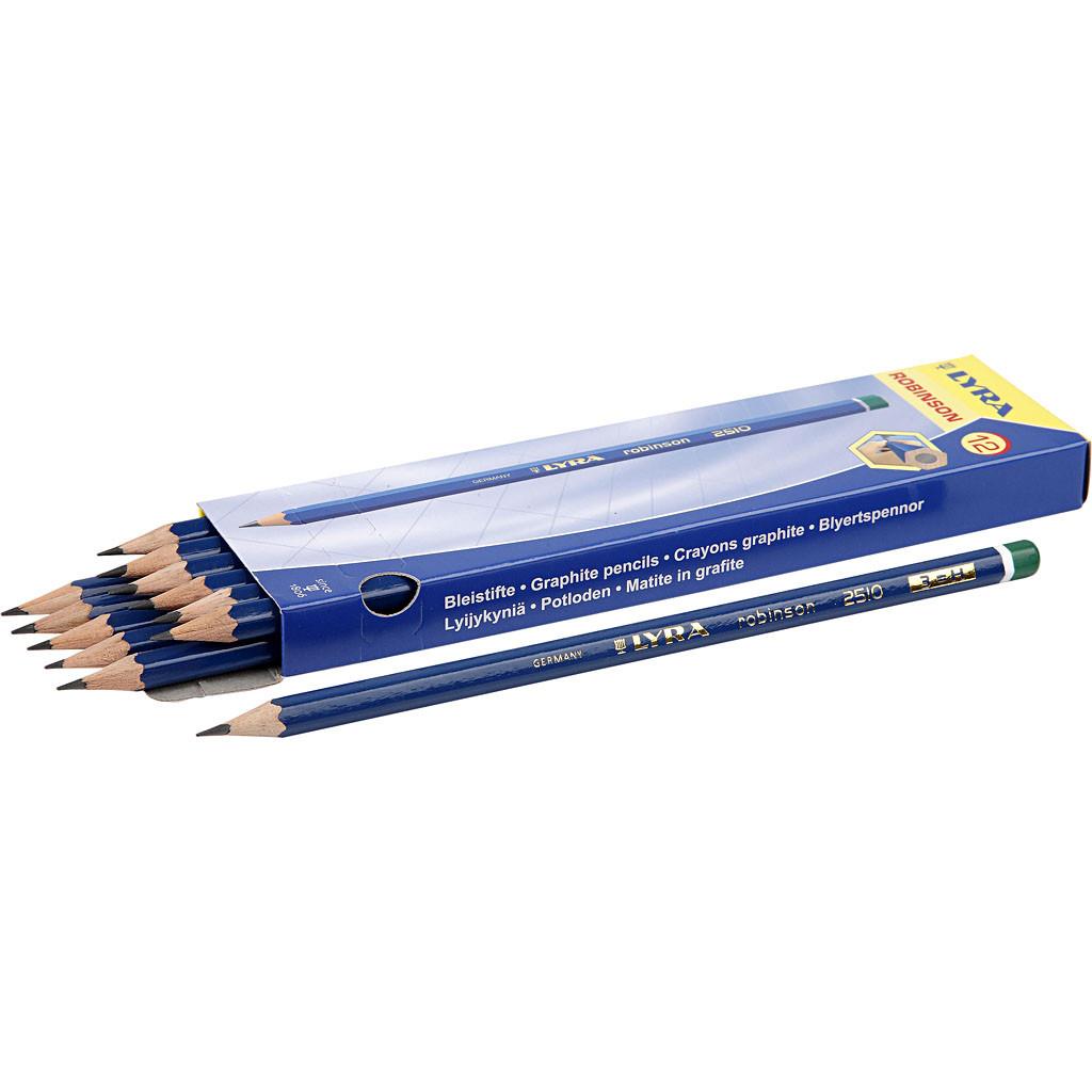 Lyra 12 Groove Graphite Triangular Robinson Pencils D: 6.8 mm Lead:2 mm Grade HB - Picture 14 of 15