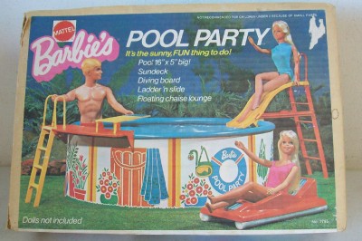 Barbie Doll early 1970's Swimming Pool Party Set Original Box Complete ...