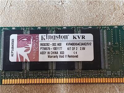 Kvr400x64c25 512 kingston тип ddr