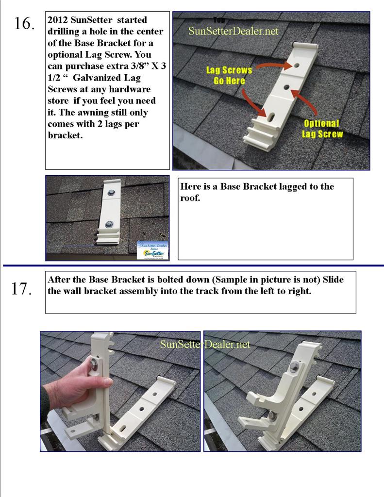 Sunsetter Awning Prices >> Installing Roof Brackets Sunsetter Awning Prices >> Installing Roof Brackets
