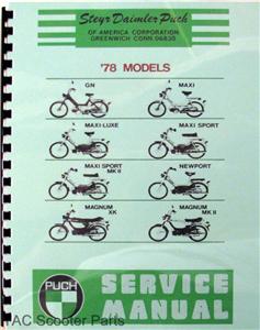 Puch Moped Service Manual GN Maxi Magnum Newport 1978 wiring diagram puch maxi luxe 