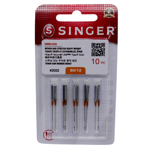Pack of 10 Singer 2022 (ELX705) Needles for Home Overlock