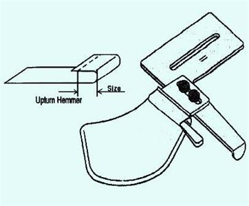 Download Single Up Turn Raw Edge Hemmer Sewing Machine UpTurn Hemming Attachment | eBay