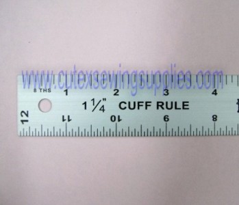 Fairgate Fashion Designer 1 3//4 cuff width marking rule,12/" x 1 3//4/" cuff width