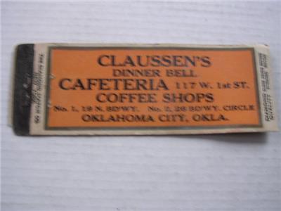 1930 S Claussen S Dinner Bell Cafe Coffee Shop Oklahoma City Ok Dq