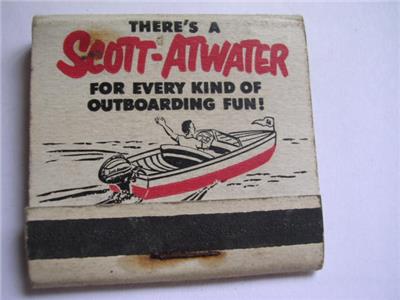 1950 S Anglers Marine Tackle Scott Atwater Boats Daytona Beach Fl Full Matchbook Ebay