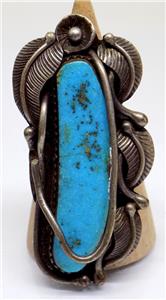 Andy Lee Kirk ISLETA NAVAJO インディアンジュエリー Andy Lee KIRK Sterling Silver Navajo Turquoise Ring Isleta Pueblo
