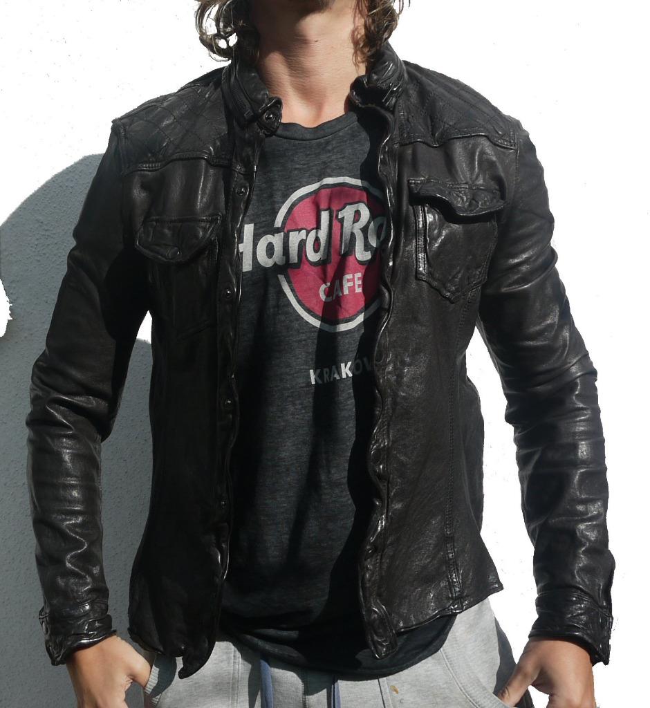 All saints leather shirt mens clearance
