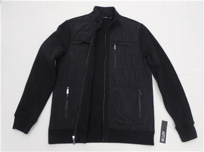 Apt 9 Men's Fashion Black Fleece M Jacket Coat 3 Pockets Long Sleeve ...