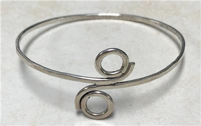 ◆HYERES LOR◆ [BYER] Silver (W) Twist Edge Bangle BH7B52707 Vintage Sterling Silver Swirl Bangle Bracelet ~ 7.5