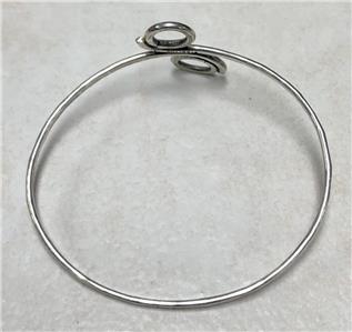 ◆HYERES LOR◆ [BYER] Silver (W) Twist Edge Bangle BH7B52707 Vintage Sterling Silver Swirl Bangle Bracelet ~ 7.5