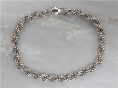 Vintage Sterling Silver 5.7mm Prince Of Wales Chain Bracelet