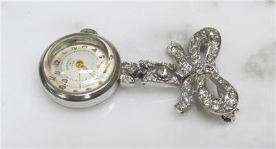 Vintage Monarch DeLuxe Watch Pin/ Brooch; 17 Jewels ~ 9-K595